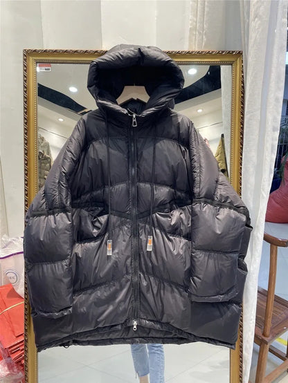 White Duck Down Jacket Casual Loose