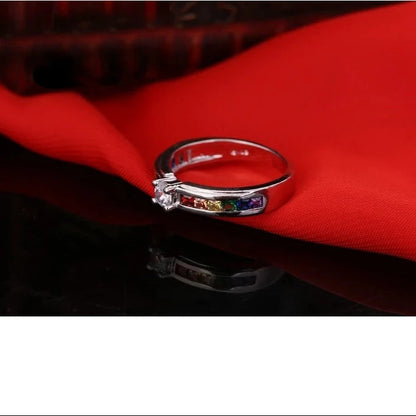 925 Silver Cubic Zirconia Ring | Tension Setting | Engagement & Wedding