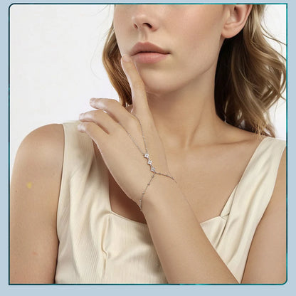 925 Silver Four Leaf Clover Hand Chain