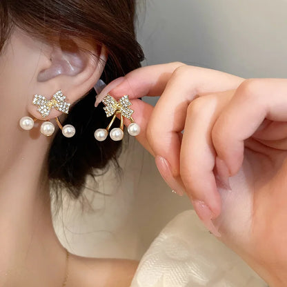 Retro Pearl Water Drop Earrings