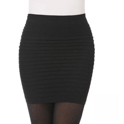 High Waist Black Pencil Skirt for Women