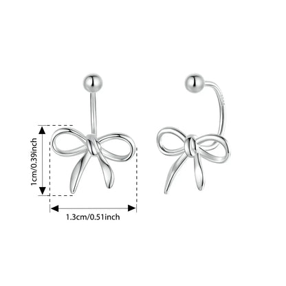 JEW018ER       BAMOER 925 Sterling Silver Pink Heart Cherry Stud Earrings Bowknot Hoop Earrings - Klixstore