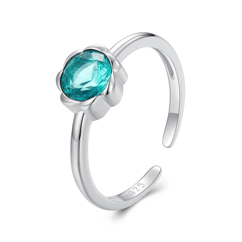 JEW008R    925 Sterling Silver Cute Flower Adjustable Ring, Gold Plated - Klixstore