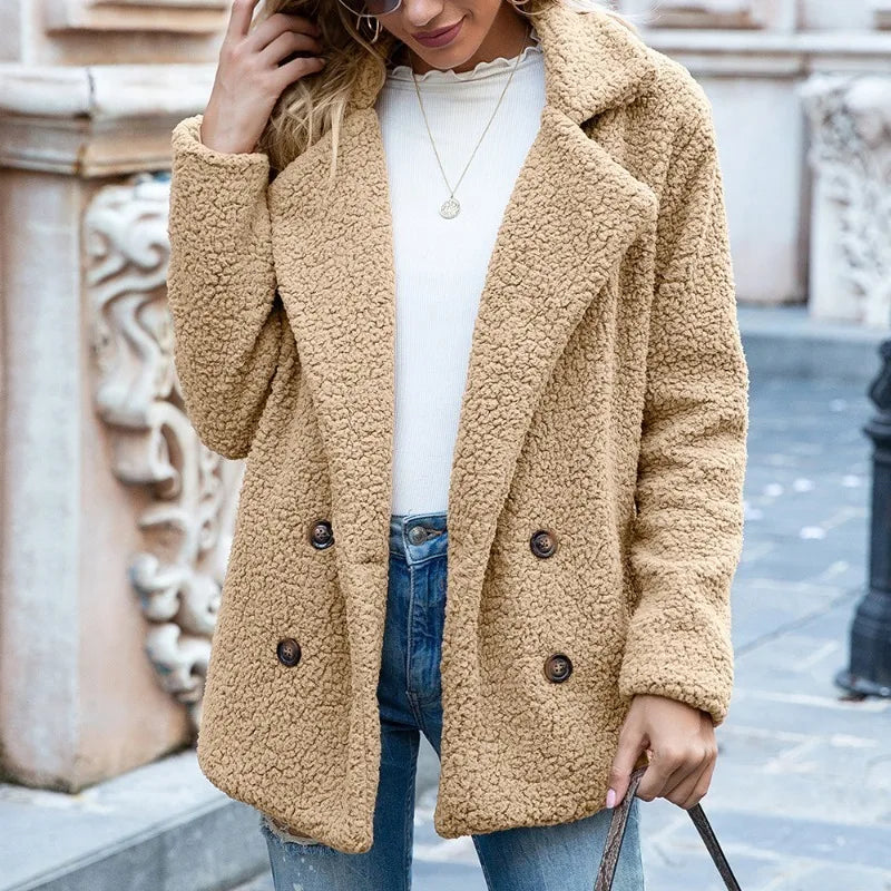 Women’s Faux Fur Plush Winter Jacket