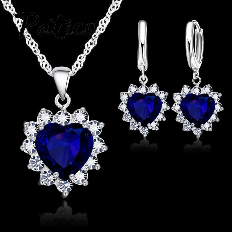 Cubic Zirconia Heart  Set