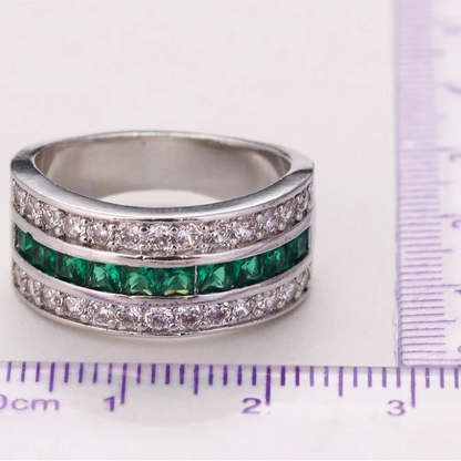 Elegant Cubic Zirconia 925 Sterling Silver Engagement Ring for Women