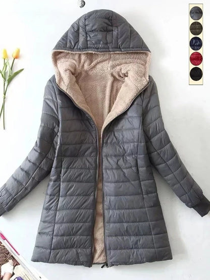 Women’s Hooded Mid-Length Fleece Parka