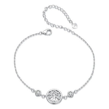 JEW002BR    Authentic 925 Sterling Silver Tree of Life Bracelet for Women Delicate Jewelry Family Tree - Klixstore