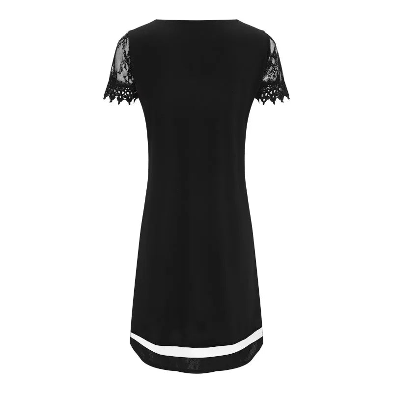 Elegant Lace Patchwork Party Dress