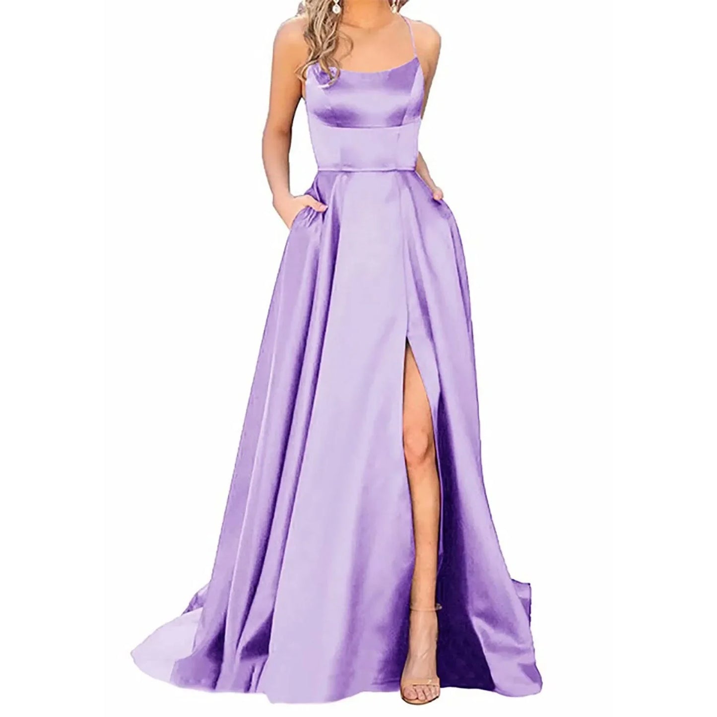 Elegant Halter Off-Shoulder Gala Dress