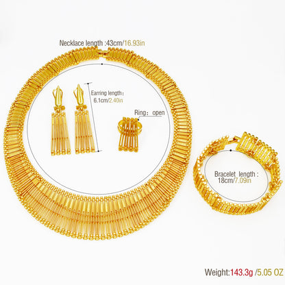 18K Gold Plated Dubai Jewelry Set