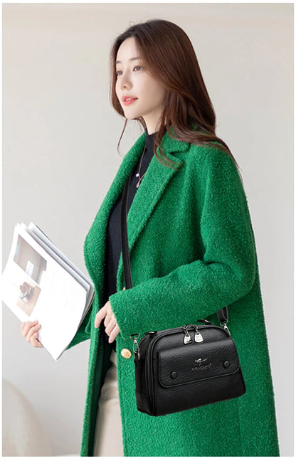 Luxury Designer Checkered Crossbody Shoulder Bag