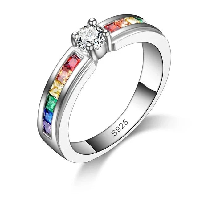 925 Silver Cubic Zirconia Ring | Tension Setting | Engagement & Wedding