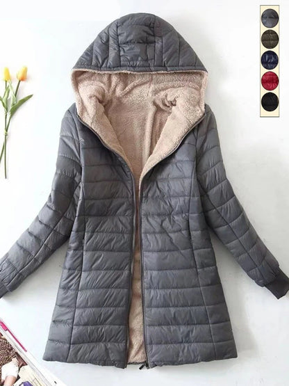 Women’s Hooded Mid-Length Fleece Parka
