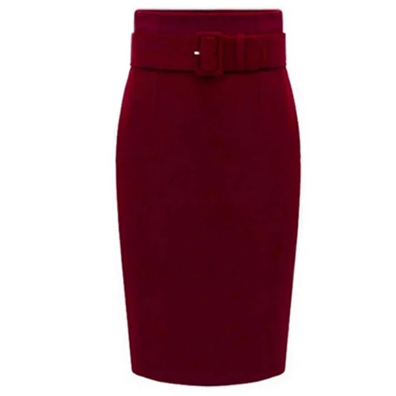 Women's High Waist Pencil Skirt 2025