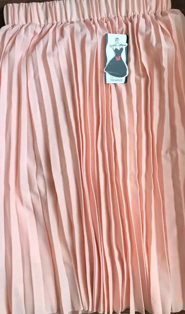 Women's Vintage Chiffon Pleated High Waist Skirt
