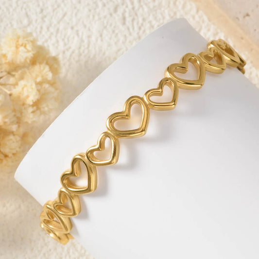 Heart Shaped Cuff Bracelet