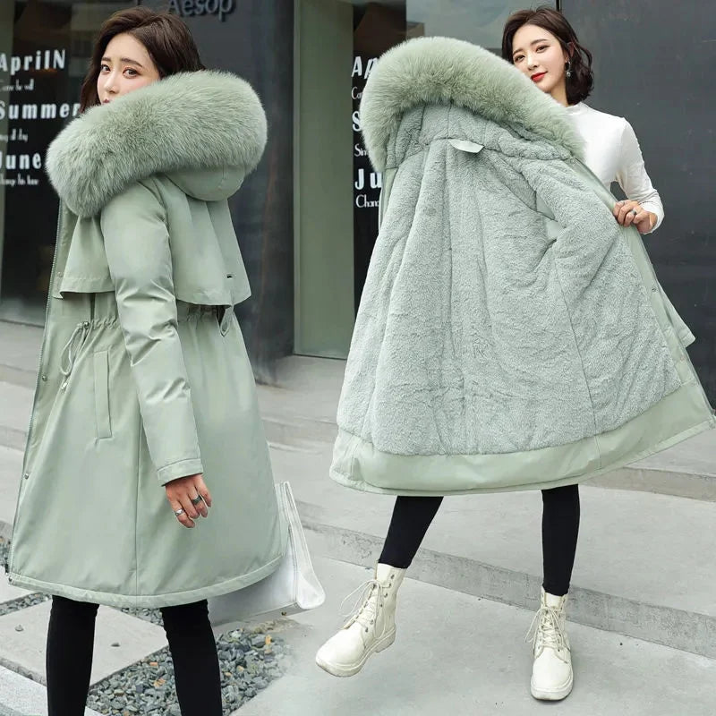 Winter Hooded Parka Coat for Women 2025
