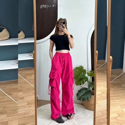 High-Waisted Straight-Leg Pants