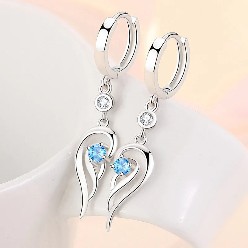 925 Sterling Silver Original Charm Double Hoop Earrings