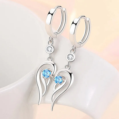 925 Sterling Silver Original Charm Double Hoop Earrings