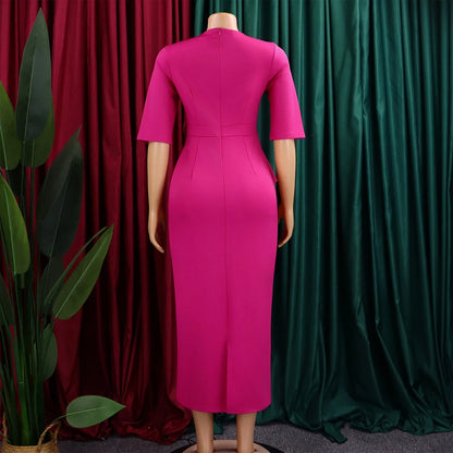 Floral Appliqué Sheath Dress