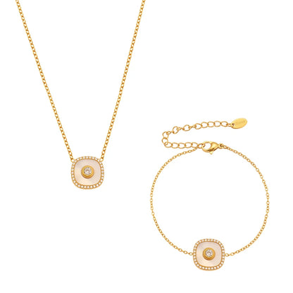 Flower Pendant Jewelry Set for Women