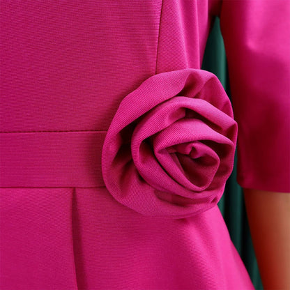 Floral Appliqué Sheath Dress