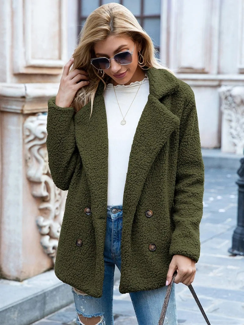 Women’s Faux Fur Plush Winter Jacket