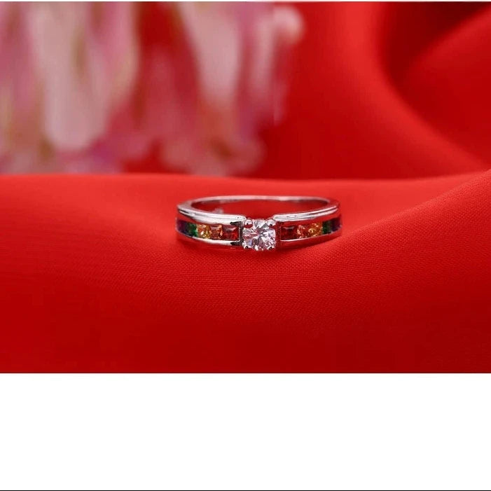 925 Silver Cubic Zirconia Ring | Tension Setting | Engagement & Wedding