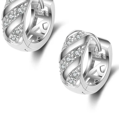 925 Sterling Silver Elegant Hoop Earrings for Women