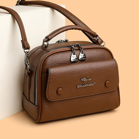 Luxury Designer Checkered Crossbody Shoulder Bag