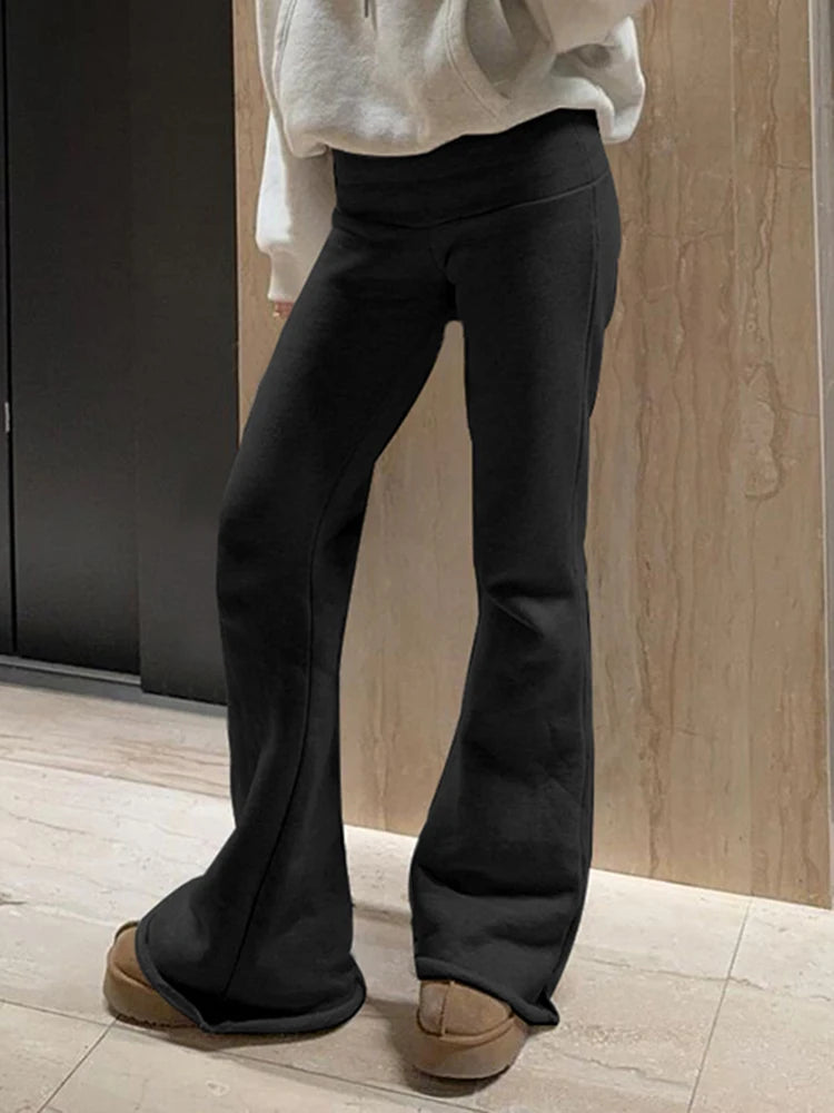 Y2K Low Waist Flare Pants for Women