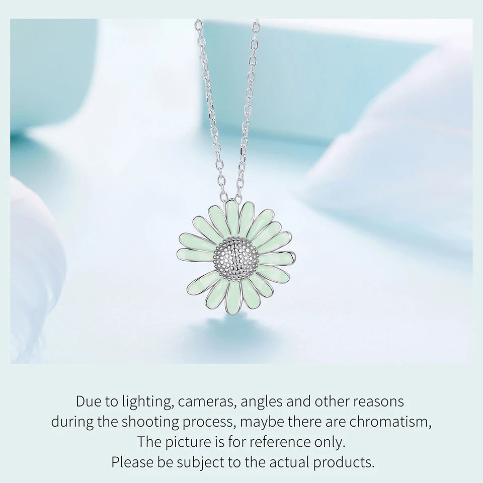 Fresh Green Flower Chain Necklace
