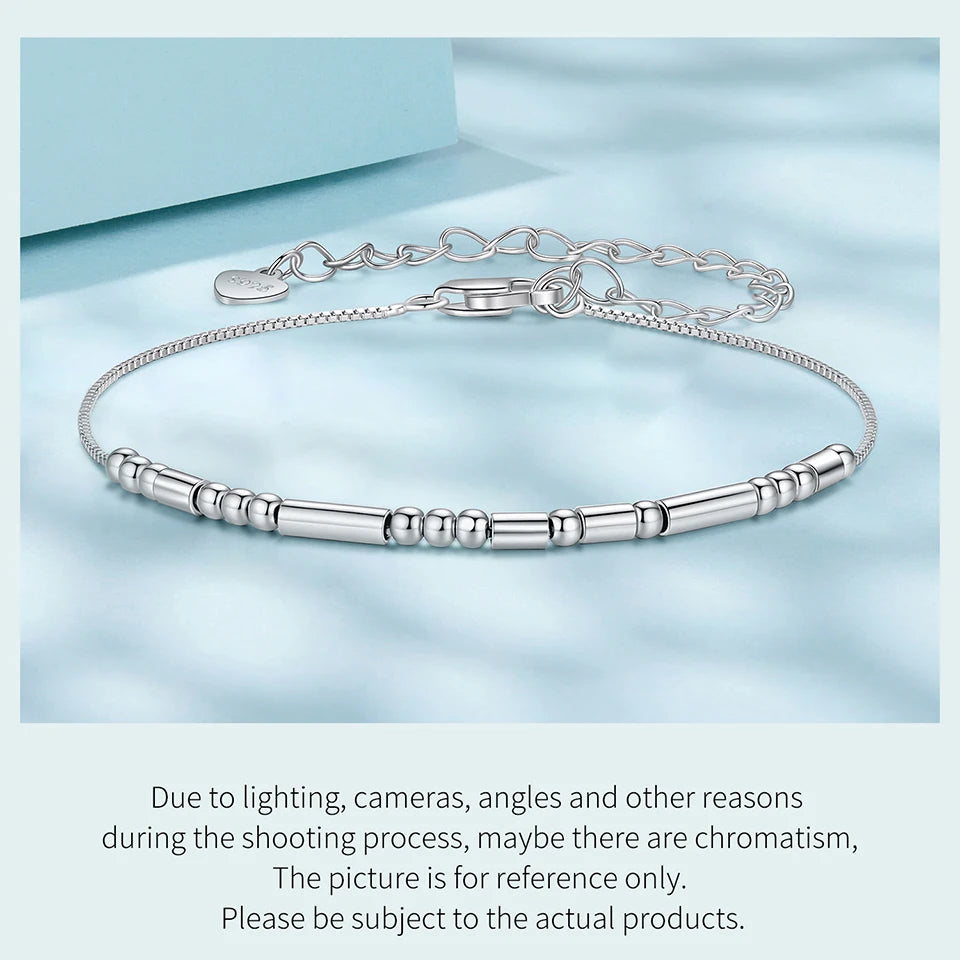 925 Silver Morse Code Love Bracelet