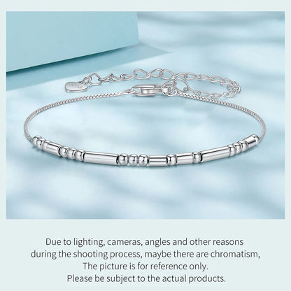 925 Silver Morse Code Love Bracelet