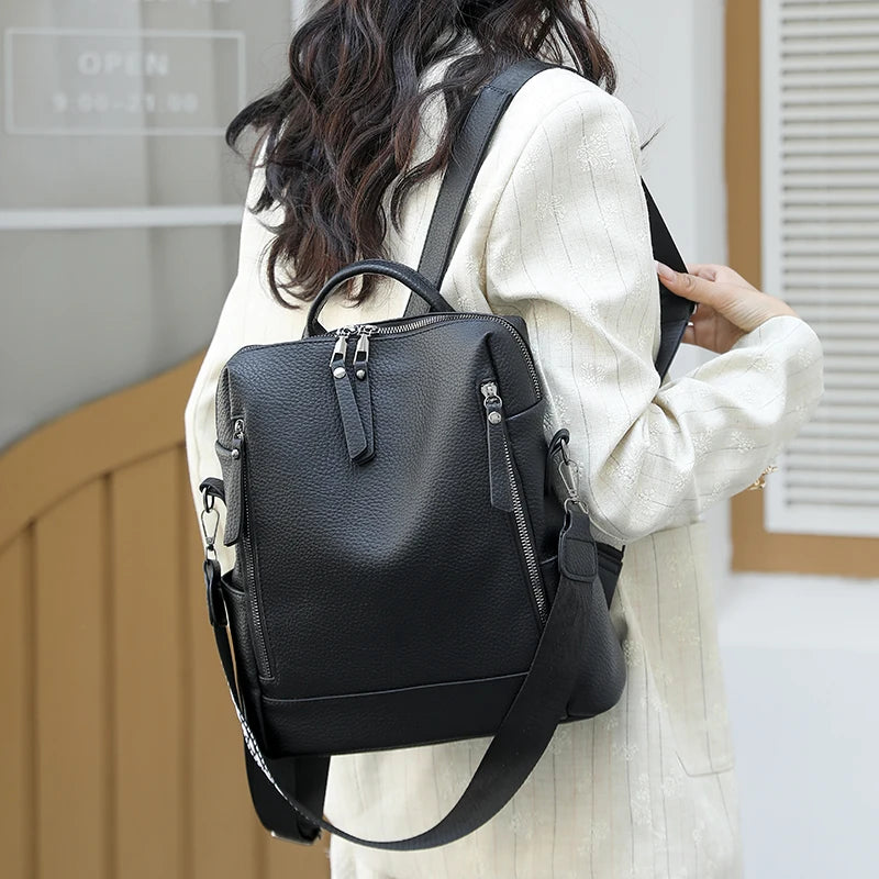 Women's Faux Leather Backpack Purse