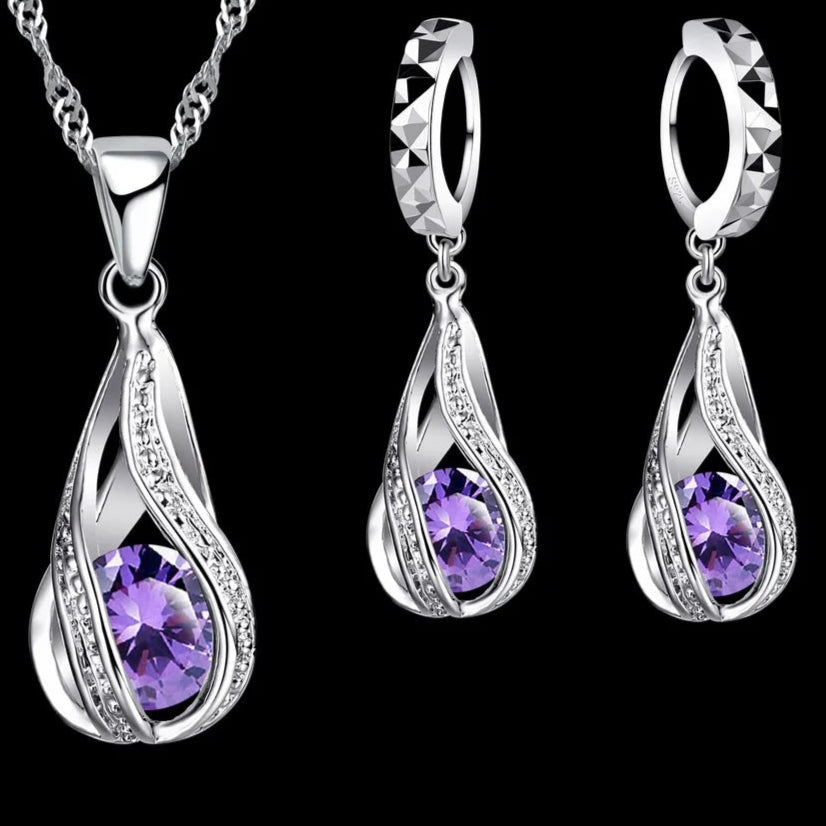 Silver Bridal Jewelry Sets