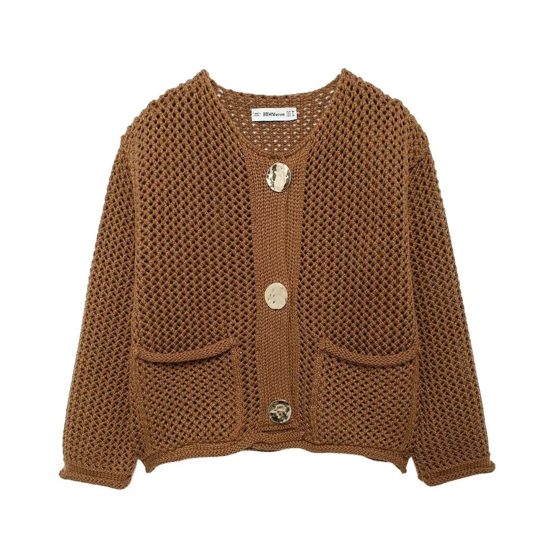 Knitted Button Cardigan for Women