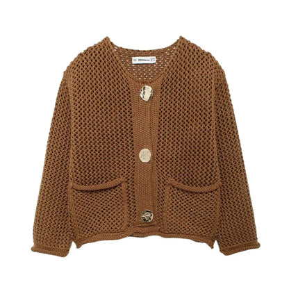 Knitted Button Cardigan for Women
